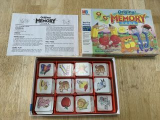 Vintage 1990 Milton Bradley Memory Game Complete