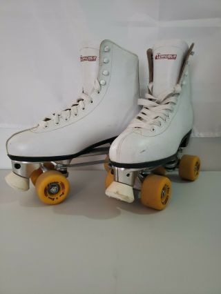 Vintage White Chicago Roller Skates For Women Size 10 (no Box)