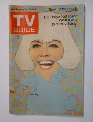 E.  Virginia Dec 28 1968 Tv Guide Doris Day Talent Agents Michael Caine Ironside
