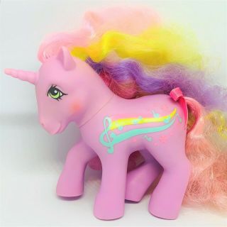 Vintage G1 My Little Pony Rainbow Curl Streaky With Ribbon & Factory Curls