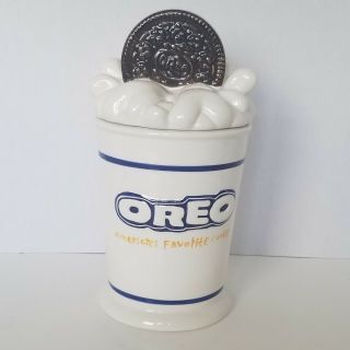 Vintage Oreo Cookie Jar 10.  5” High Freshly Cleaned And Euc