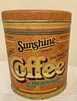 Vintage Sunshine Brand Coffee Tin Can 3