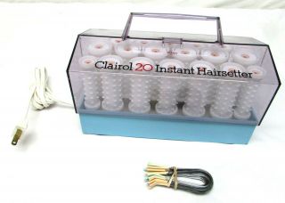Vintage Clairol 20 Instant Hairsetter Model C - 20s Hot Rollers W/ Clips