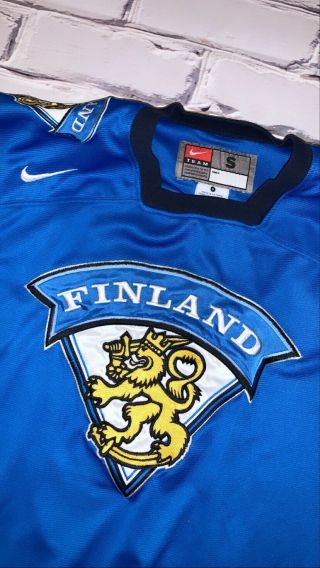 Nike 2000’s IIHF Finland Suomi Hockey Jersey Blue Men’s Sz S Vintage 3