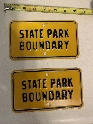 Vintage Metal State Bounday Signs (wv)