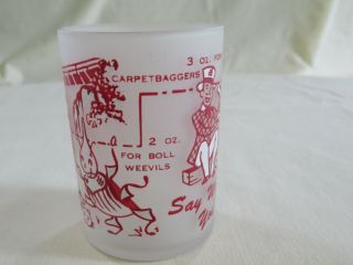 Vtg souvenir frosted shot glass 3oz ROCK CITY LOOKOUT MOUNTAIN Tennessee 3
