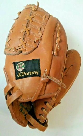 Vintage Jc Penney Premium Cowhide Baseball Glove 0006