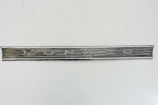 Vintage Dodge Monaco Metal Emblem Ornament Nameplate Badge Script Metal 2902261