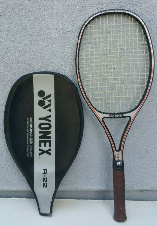 Yonex R - 22 Iso - Metric Rexking Tennis Racket Racquet,  Case Grip 4 1/2 " Vintage