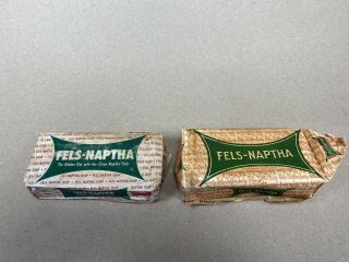 2 Two Vintage Fels Naptha Laundry Soap Bars Dial Corp Phoenix 6.  5 Oz.  A7