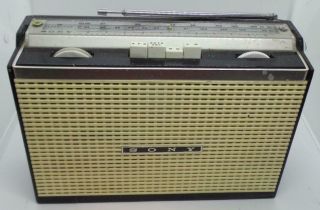 Vintage 1968 Sony Tfm 951b Am Fm Sw 9 Transistor Radio