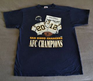 San Diego Chargers Vintage 1994 Afc Champions Bowl Xxix Nfl T - Shirt Xl