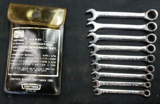 9 Piece Vintage Craftsman Combination Ignition Wrench Set 943441