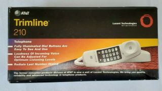 Vintage At&t Trimline 210 Push Button Touch Tone Wall/desk Landline Phone