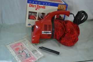 Royal Dirt Devil Model 103 Vintage Handheld Vacuum Cleaner Red