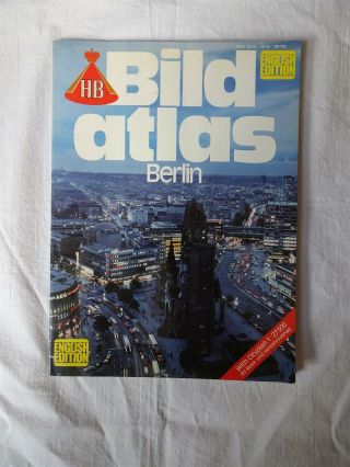Vintage 1981 Bild Atlas Travel Guide,  Berlin,  Germany,  Map & City Plan,  English
