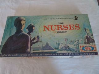 Vintage 1963 " The Nurses " Board Game By Ideal - Complete - Based On Cbs Tv Show