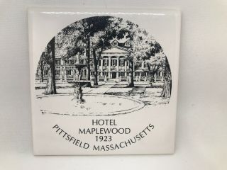 Hotel Maplewood Ceramic Tile Wall Hanging Plaque Pittsfield Mass Sheffield