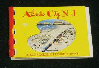 Vintage Atlantic City Jersey Kodachrome Color Photo Souvenir Booklet