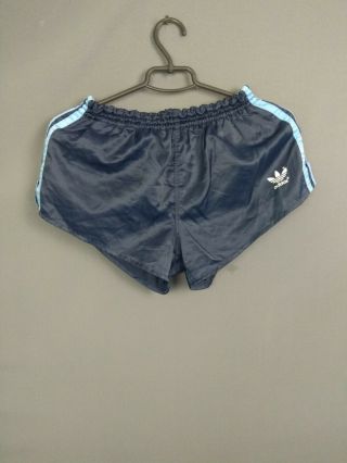 Adidas Shorts Size Small Mens Football Soccer Training Blue Vintage Retro Ig93