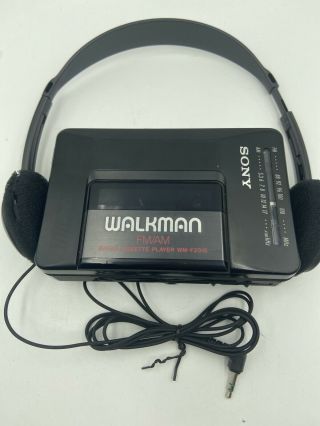 Vintage Sony Walkman Wm - F2015 Cassette Player Am Fm And Head Phones