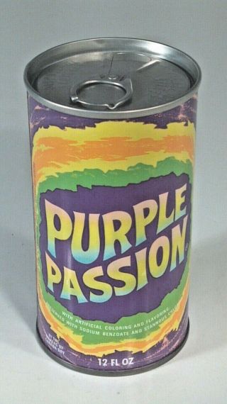 Vtg Canada Dry Purple Passion Soda Pop Can Straight Steel Maryland Heights Mo