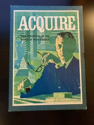 Acquire Board Game High Adventure In Finance 3m Bookshelf 1968 Vintage