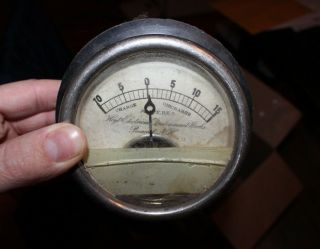 Vintage Amperes Hoyt Meter Ammeter Volts Amps Electric Gage Old Gauge