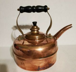 Vintage Simex Solid Copper Tea Kettle Pot Made In England