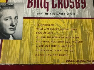 Vintage Bing Crosby Vinyl Records 45 RPM Beloved Hymns Decca Set of 6 1951 3