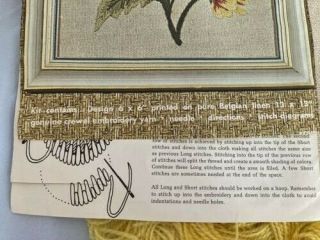 Vintage Elsa Williams CHRYSANTHEMUM partial Crewel Embroidery Kit 3