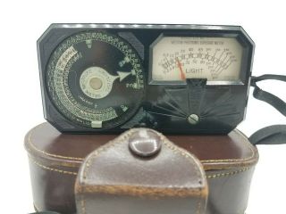 Vintage Weston Phototronic Light Exposure Meter W/leathercase Model 650