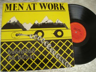 Men At Work ‎– " Business As Usual " Vintage Lp Columbia ‎– Fc 37978