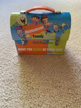 Vintage 2004 Nickelodeon Family Suites Holiday Inn Tin Lunchbox Spongebob Nick