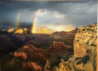 Postcard Double Rainbow - Grand Canyon National Park
