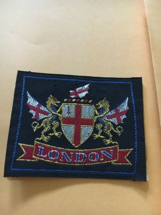 Vintage Travel Patch Souvenir London England With Mylar Thread