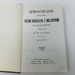 Vintage Polish Hymnal,  Pre Vatican Ii - Spiewniczek Zawierajacy Piesni Koscielne