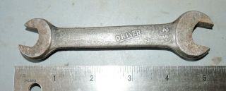 Vintage 1/4 X 5/16 U.  S.  S.  Sizing Open Wrench Marked: Driver,  Drop Forged