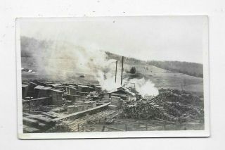Early Rppc Photo Postcard Lumber Mill Somewhere Near Morrisville Vt R3444