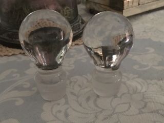 2 Vintage Glass Bottle Stoppers
