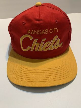 Vintage Kansas City Chiefs Hat Sports Specialties The Twill NFL Snapback Cap 2