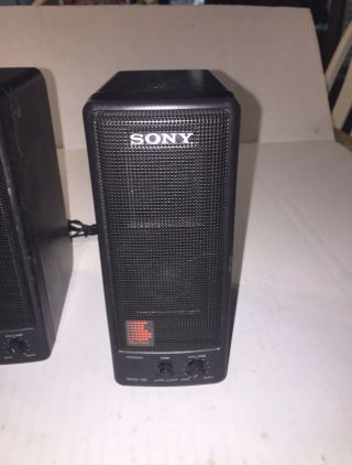 Vintage Sony SRS - 55 Portable Powered Amplified Active Speakers Walkman CD Player 3