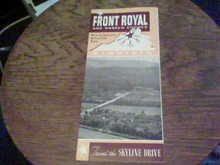 1953 Front Royal And Warren County Travel The Skyline Drive Va Brochure Bf18a