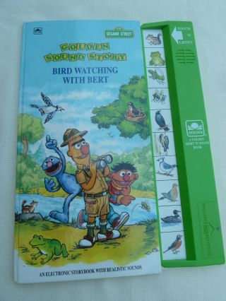 Vtg Bird Watching With Bert Sesame Street Golden Sound Story Book 1991