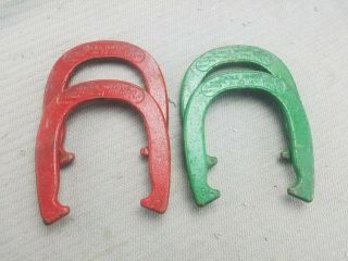 Vintage Pitching Horseshoes Diamond Duluth Double Ringer 2 1/2 Lbs Set Of 4