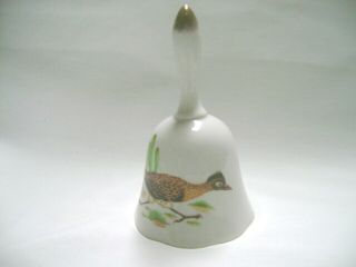 Vintage Porcelain Bell With Desert Scene,  Cactus And Road Runner 5 1/4 " Tall