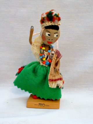 Small Souvenir Doll From Rio De Janeiro Brazil