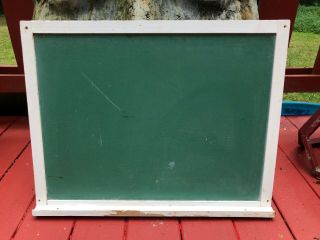 Vintage Wall Hanging Green Chalkboard Wood Frame Edge 25.  5 " X 19.  75 "