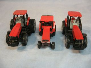 Vintage Ertl Case Ih Toy Tractors Models 7140,  Mx 220 & Mx 240 1/64 Scale