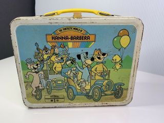 1977 Vintage Funtastic World Of Hanna - Barbera Metal Lunch Box - Flintstones